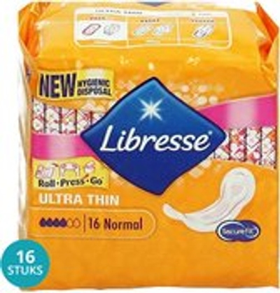 Libresse Invisible Ultra Normal - maandverband - voordeelverpakking 16 stuks