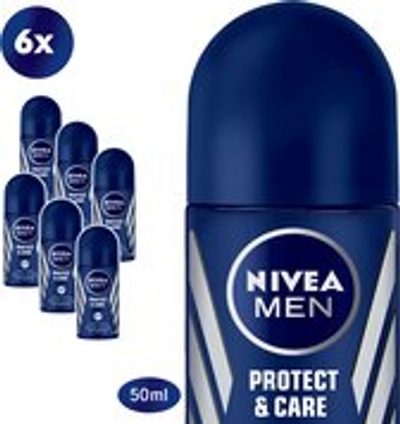 NIVEA MEN Protect & Care - 6 x 50ml - Deodorant Roller