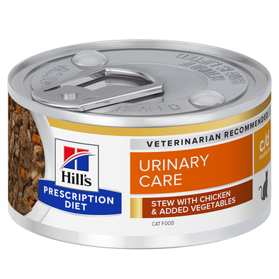 24x82g c/d Urinary Care Stoofpotje met Kip Hill's Prescription Diet Kattenvoer - natvoer katten