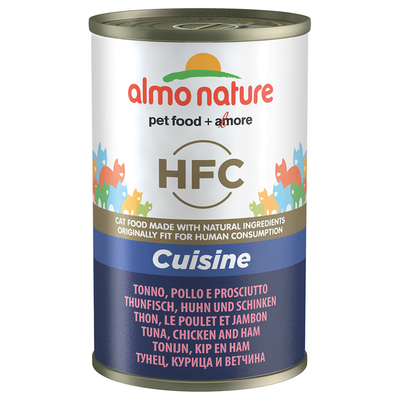 6 x 140 g  Almo Nature Classic Tonijn, Kip & Ham Kattenvoer - natvoer katten