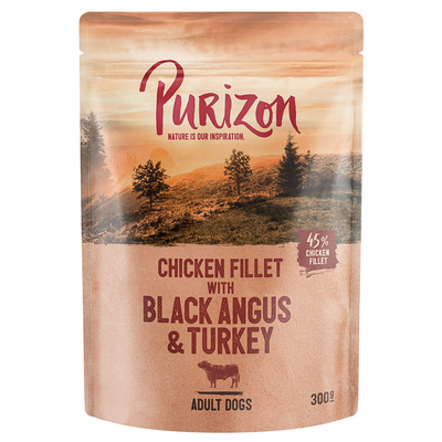 Purizon Adult 6 x 300 g - Black Angus & kalkoen - natvoer honden