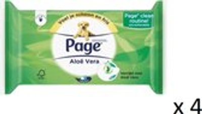 Page Aloe Vera vochtig toiletpapier - 4 doekjes