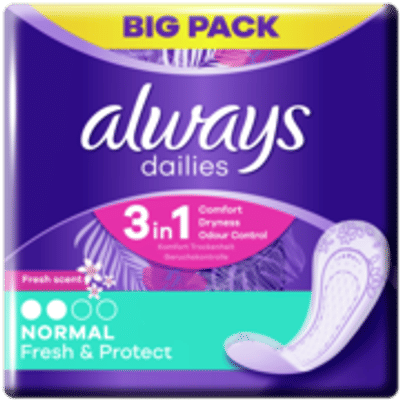 Always Dailies Normal Fresh & Protect Inlegkruisjes 58 Stuks