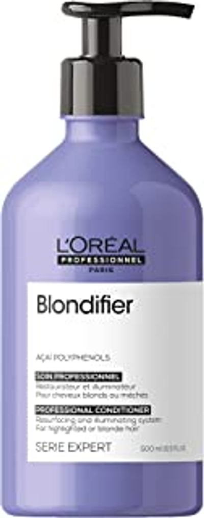 L'Oréal Professionnel Voedende conditioner voor blond en geblondeerd haar, açaibessenextract, serie Expert, Blondifier Conditioner, 500 ml