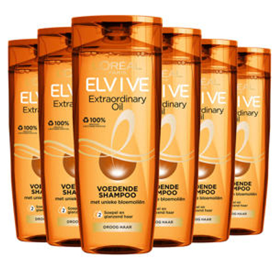 L'Oréal Paris Elvive Extraordinary Oil shampoo - 6 x 250ml - voordeelverpakking