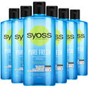 Syoss Pure Fresh shampoo - 6 x 440 ml - voordeelverpakking