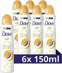 Dove Advanced Care Go Fresh Passion Fruit & Lemongrass Anti-Transpirant Deodorant Spray, biedt tot 72 uur bescherming tegen zweet - 6 x 150 ml - Voordeelverpakking