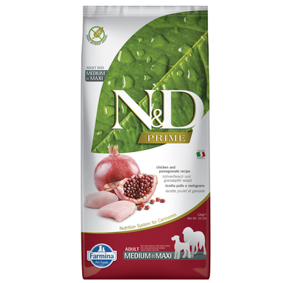 Farmina N&D Graanvrij Adult Medium met Kip & Granaatappel Hondenvoer - Dubbelpak: 2 x 12 kg - hondenbrokken