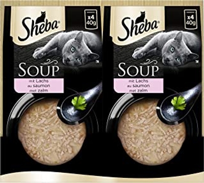 Sheba Multipack Soep - katten natvoer in sachets - zalm - 40 x 40g - natvoer katten