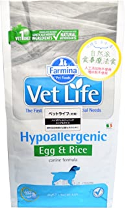 Vet Life hondenvoeding Hypoallergenic Ei met Rijst 2 kg. - hondenbrokken