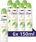 Dove Advanced Care Go Fresh Cucumber & Green Tea Anti-Transpirant Deodorant Spray, biedt tot 72 uur bescherming tegen zweet - 6 x 150 ml - Voordeelverpakking