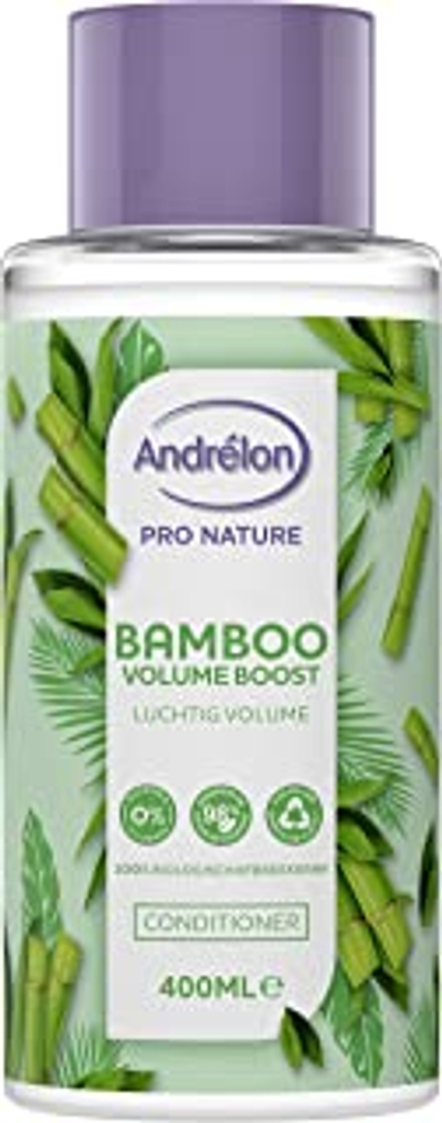 Andrélon Pro Nature Bamboo Volume Boost Haarconditioner, hydrateert futloos haar en geeft luchtig volume met een natuurlijke glans - 400 ml