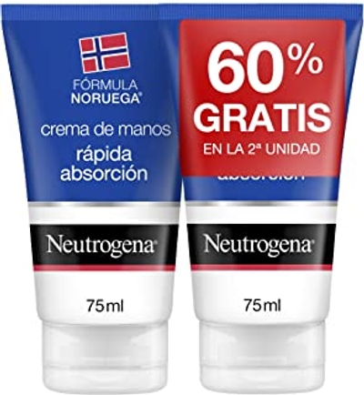 Neutrogena Handcrème, direct intrekken, 2 stuks x 75 ml