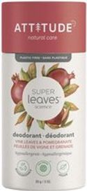 Attitude - Super Leaves deodorant - Vine Leaves and Pomegranate - 85 ml