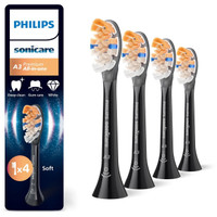 Philips A3 Premium zwarte opzetborstels - 4 stuks