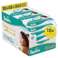 Pampers Aqua Soft Touch babydoekjes - 864 stuks