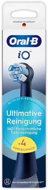 Oral-B iO Ultimate Clean zwarte opzetborstels - 4 stuks