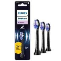 Philips S2 Sensitive zwarte opzetborstels - 3 stuks