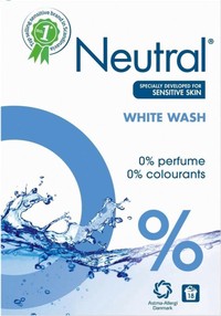 Neutral witte was parfumvrij waspoeder - 18 wasbeurten