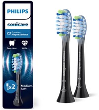 Philips C3 Plaque Defence Zwart opzetborstels - 2 stuks