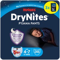 Huggies DryNites nachtluiers jongens 4-7 jaar - 30 stuks