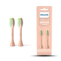 Philips One zachtroze opzetborstels - 2 stuks