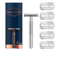 King C. Gillette Double Edge scheersysteem + 5 navulmesjes