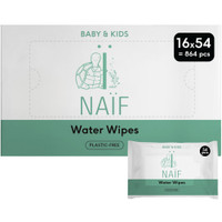 Naïf Plasticvrije babydoekjes - 864 stuks