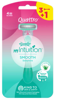 Wilkinson Quattro Smooth Sensitive - 4 wegwerpmesjes