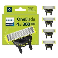 Philips OneBlade Original 360 mesjes, geschikt voor alle OneBlade- en Pro-modellen, 4 stuks (model QP440/50)