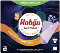 Robijn Black Velvet wasmiddeldoekjes - 16 wasbeurten