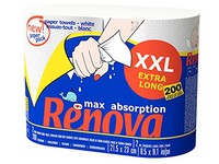 Renova 200089513 Maxi-absorptiepapierset wit 2-laags keukenpapier - 2 rollen