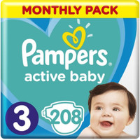 Pampers Active Baby Dry luiers maat 3 - 208 stuks