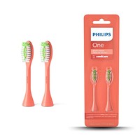 Philips One Koraalrood opzetborstels - 2 stuks
