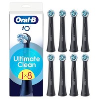 Oral-B iO Ultimate Clean zwarte opzetborstels - 8 stuks