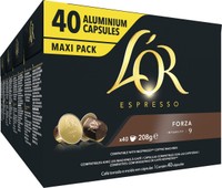 L'OR Espresso Forza koffiecups - 160 stuks