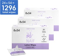 Naïf plasticvrije lotionbabydoekjes - 1296 stuks