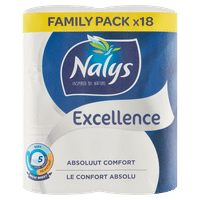 Nalys Excellence Maxivel toiletpapier 5-laags - 18 rollen