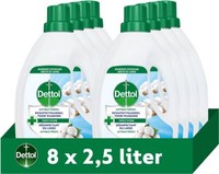 Dettol antibacterieel desinfectiemiddel voor wasgoed Fris – 8 x 2,5L – wastoevoeging – voordeelverpakking