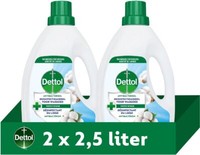 Dettol Antibacterieel Desinfectiemiddel voor wasgoed Fris – 2 x 2,5L – Wastoevoeging – Voordeelverpakking