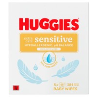 Huggies Extra Care Sensitive babydoekjes - 384 stuks