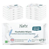 Naty Doorspoelbare babydoekjes - 672 stuks