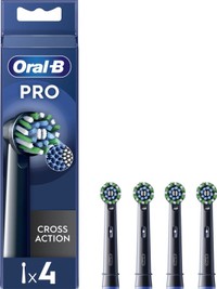Oral-B CrossAction zwarte opzetborstels - 4 stuks