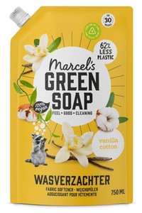 Marcel's Green Soap vanille & katoen navulling voor wasverzachter - 30 wasbeurten