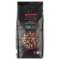g'woon Regular Espresso koffiebonen - 1000 gram