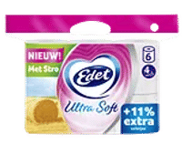 Edet Ultra Soft met stro toiletpapier 4-laags - 6 rollen