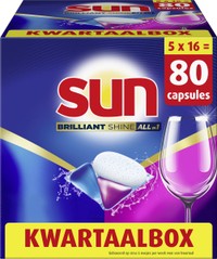 Sun Brilliant Shine All-in-1 - 80 vaatwastabletten