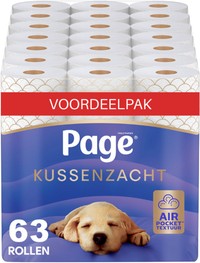 Page Kussenzacht toiletpapier 3-laags - 63 rollen