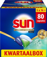 Sun Brilliant Shine Plus All-in-1 - 80 vaatwastabletten