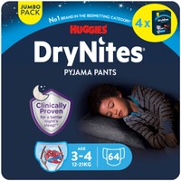 Huggies DryNites nachtluiers jongens 3-5 jaar - 64 stuks